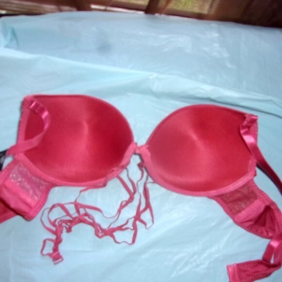 Youmita 36B Mauvewood Metallic Lace Bra & Medium  Coordinating Boyshorts - Picture 12 of 14